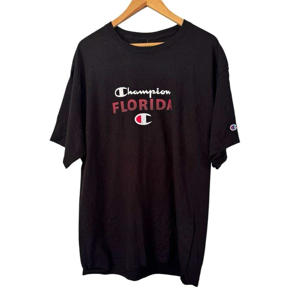 NWT Champion Short Sleeve T-Shirt Florida Black Classic Logo Crewneck Mens XL